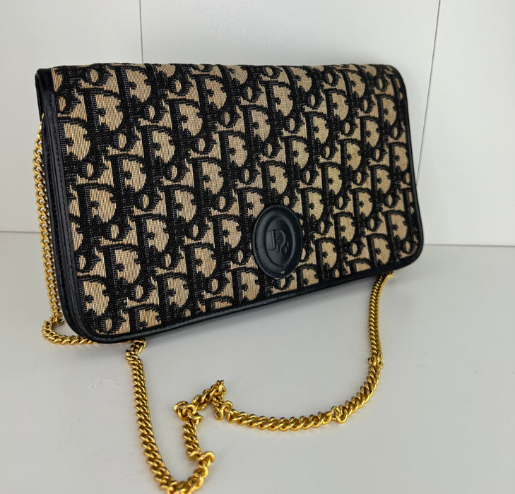 Dior Montaigne Flap Bag in Oblique Jacquard Canvas