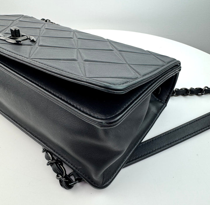 Chanel Calfskin Small Propeller Flap Black