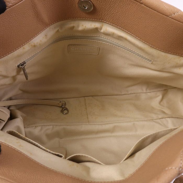 Chanel Caviar Quilted CC Timeless Soft Tote Nude