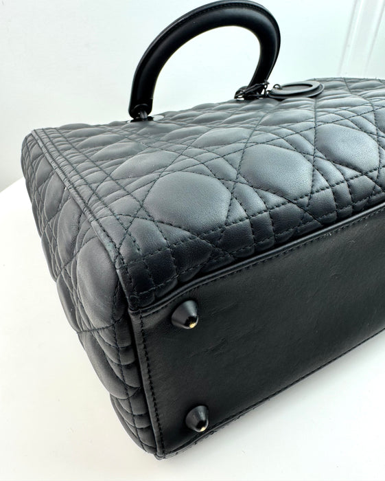 Dior Large Lady Dior Bag in Black Cannage Lambskin