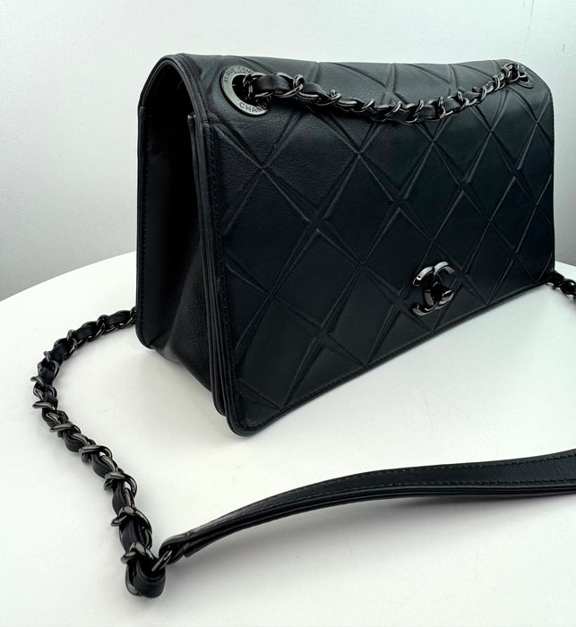 Chanel Calfskin Small Propeller Flap Black