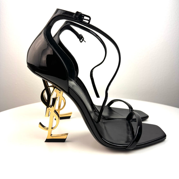 Saint Laurent Opyum YSL logo heel sandals