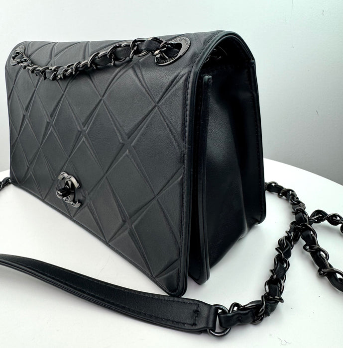 Chanel Calfskin Small Propeller Flap Black