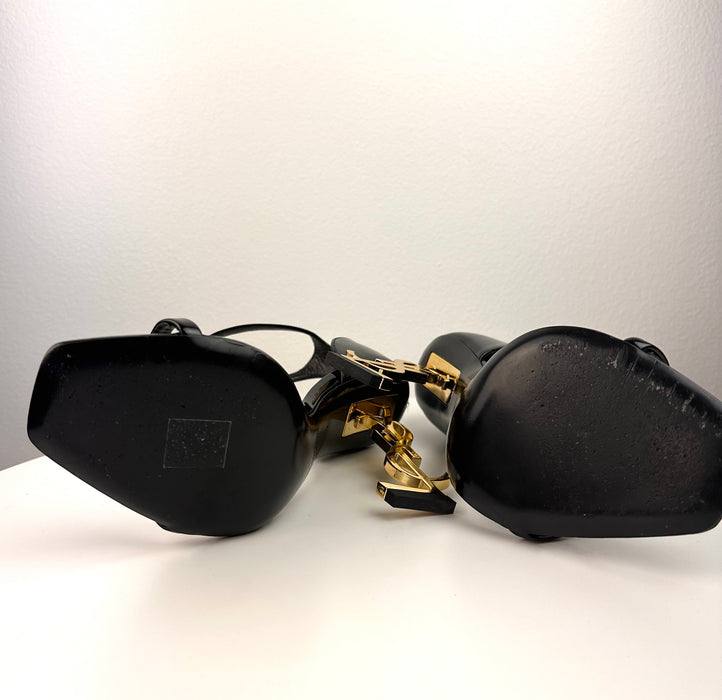 Saint Laurent Opyum YSL logo heel sandals