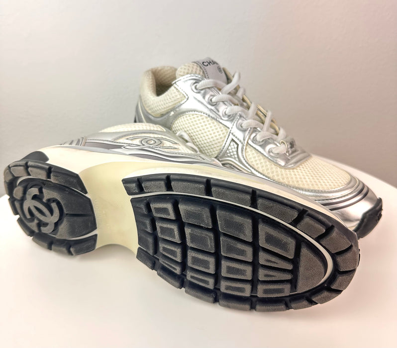 Chanel Laminated CC Sneakers