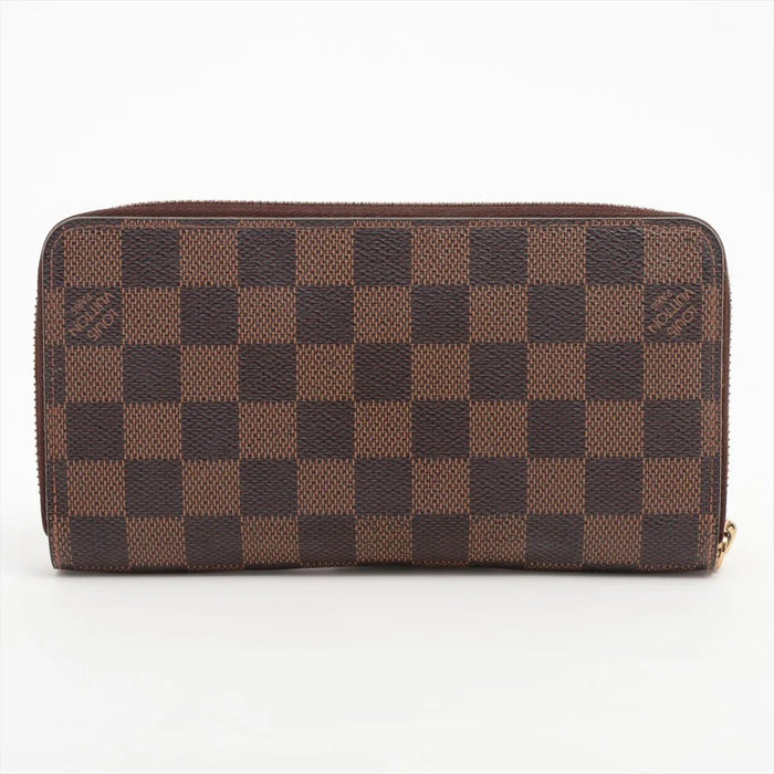 Louis Vuitton Zippy Wallet in Brown Damier Ebene