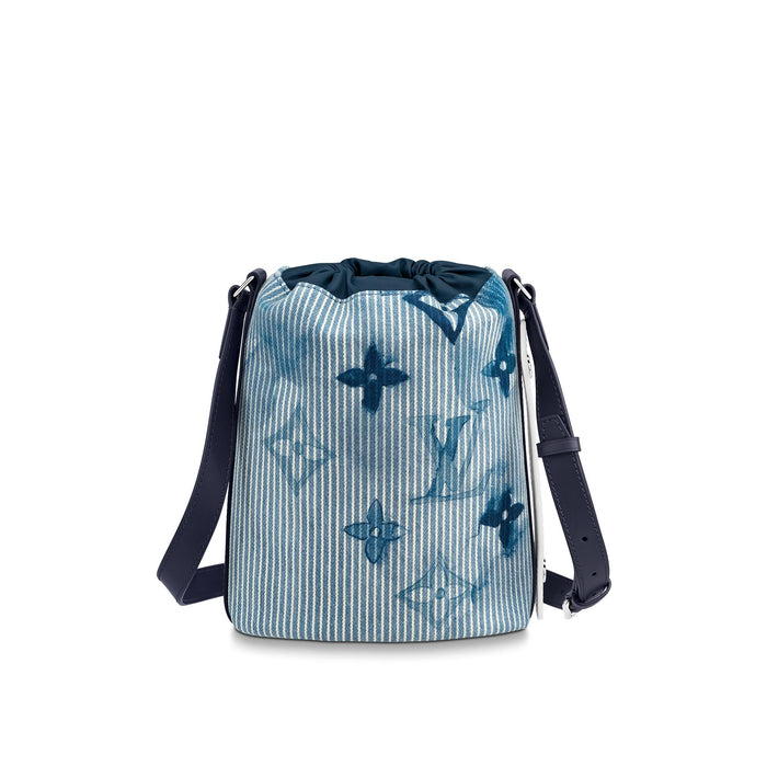 Louis Vuitton Sac Marin Bag Limited Edition Monogram Watercolor Stripes Denim BB bucket bag