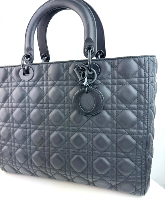 Dior Large Lady Dior Bag in Black Cannage Lambskin
