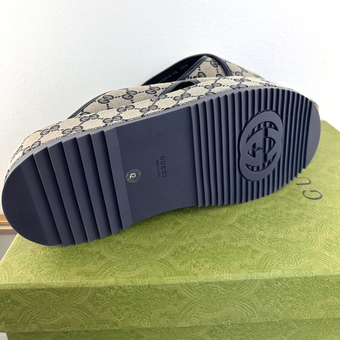 Gucci GG Slide Sandal Navy