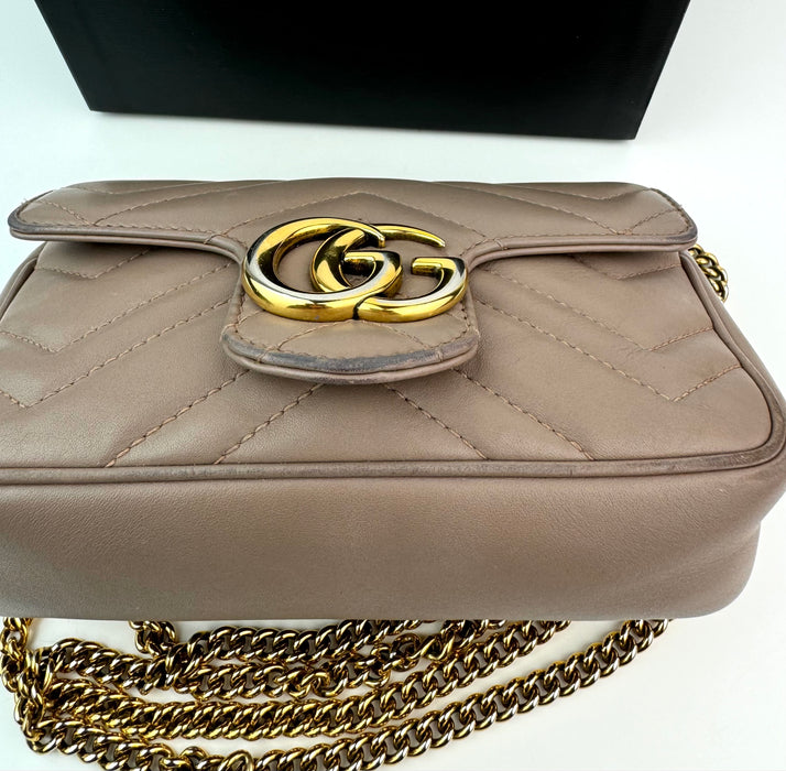 Gucci GG Marmont Super Mini Nude
