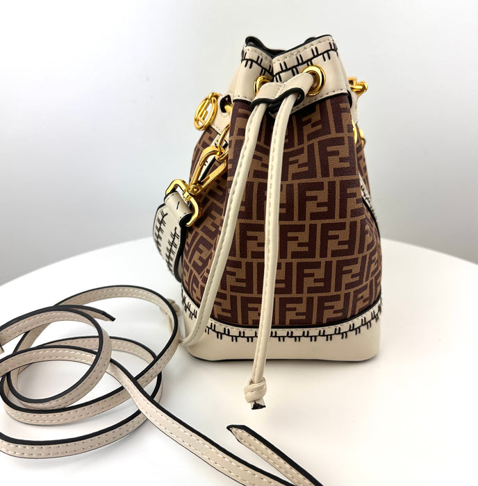 Fendi  Mon Tresor bucket bag in suede with FF logo