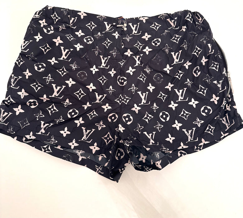 Louis Vuitton Black and White Monogram Short