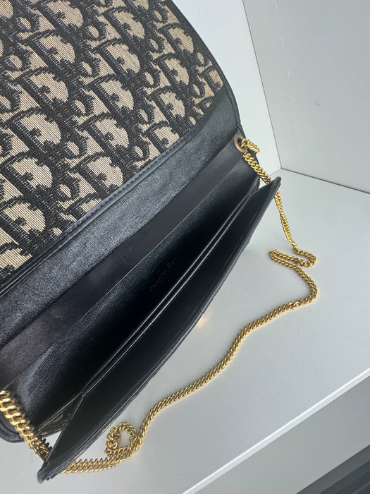 Dior Montaigne Flap Bag in Oblique Jacquard Canvas