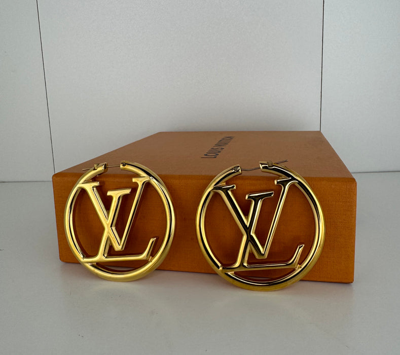 Louis Vuitton Louise Hoop Earrings in Gold