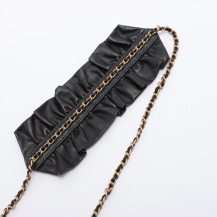 Chanel Romance Clutch/ Wallet With Chain Quilted Lambskin Mini