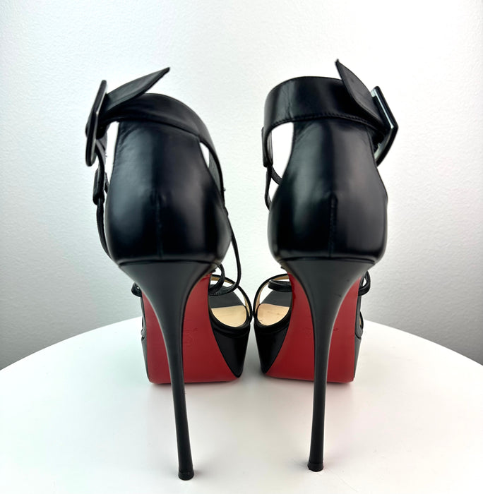 CHRISTIAN LOUBOUTIN CHOCA LUX 120 SIZE 39.5 LuxurySnob Genuine Pre Owned Designer Goods LSC INC
