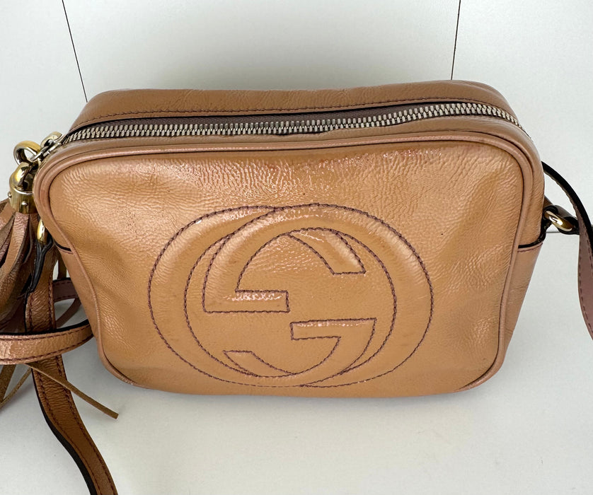 Gucci Soho Leather Patent  Disco Bag.