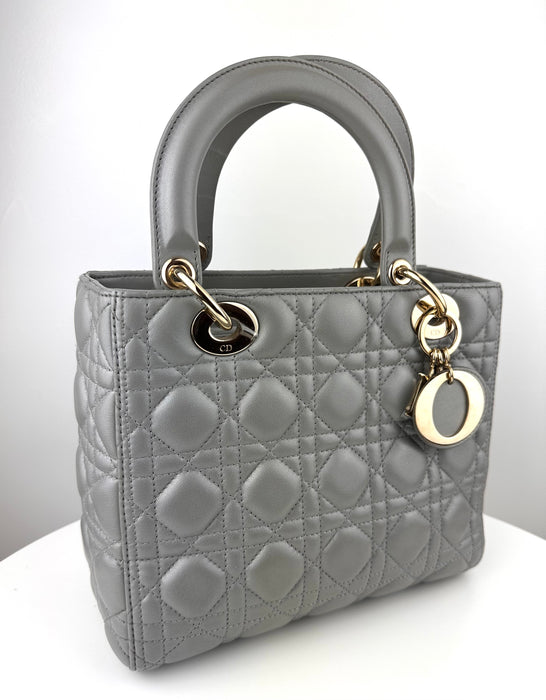 Dior Lambskin Cannage Medium Lady Dior