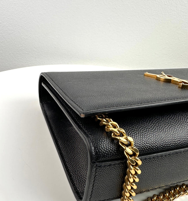 Saint Laurent Medium Kate Bag in Grain De Poudre Embossed Leather