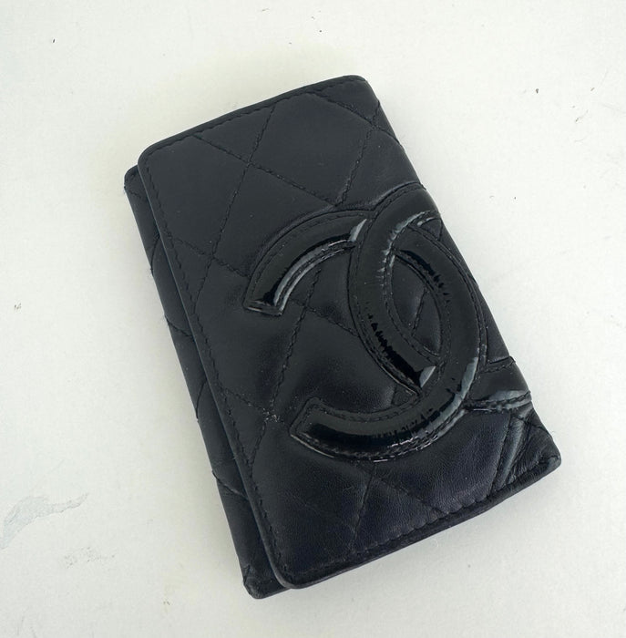 Chanel Black Quilted Cambon Ligne Multicles 6 Key Holder