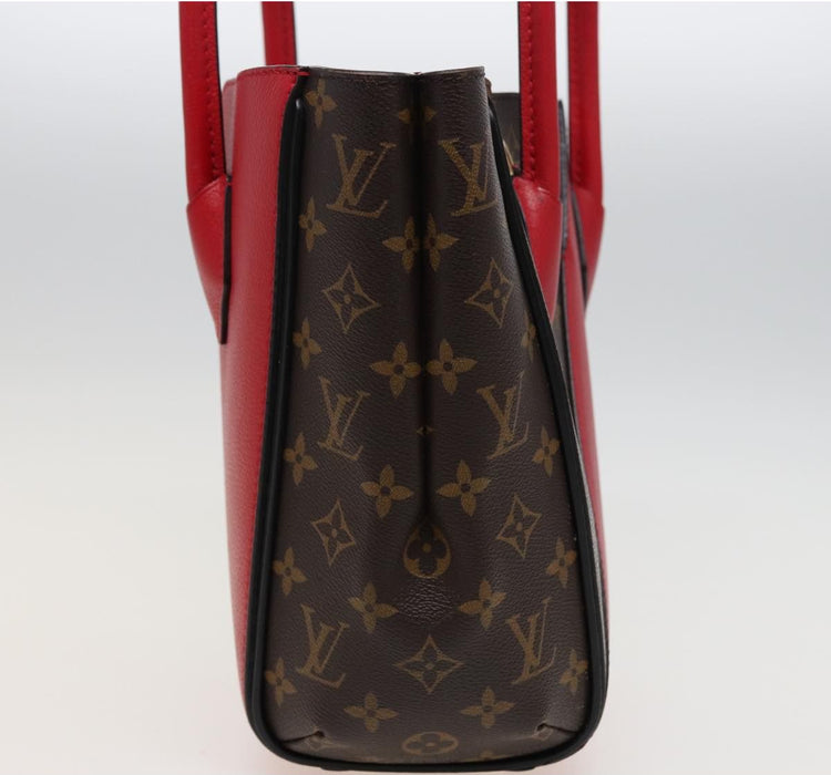 Louis Vuitton Calfskin Monogram Kimono Tote  Pm Cherry