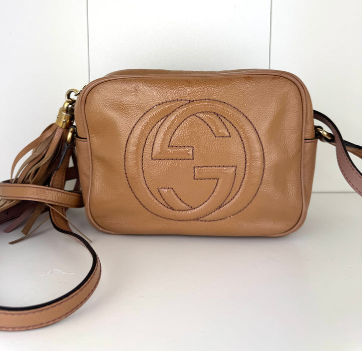 Gucci Soho Leather Patent  Disco Bag.