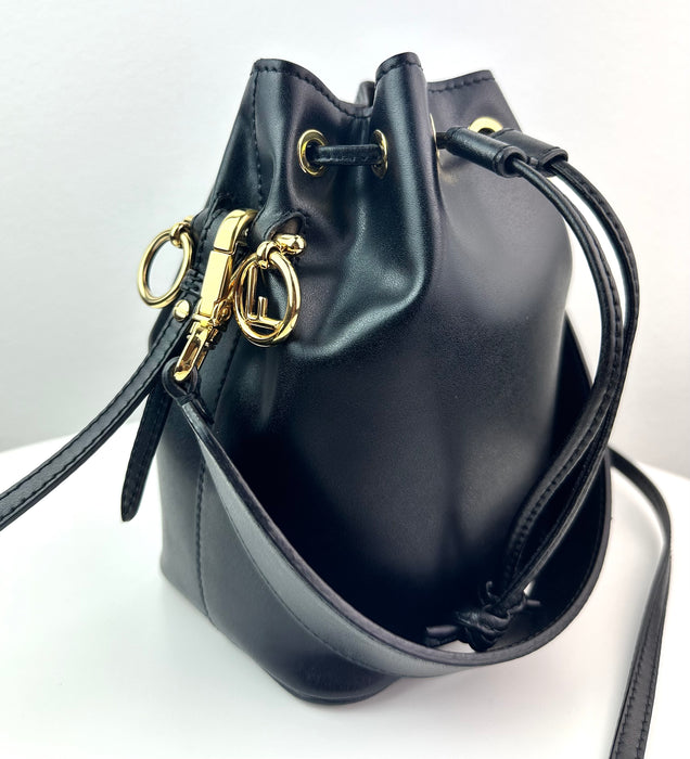 Fendi Mon Tresor black Leather Mini Bucket Bag