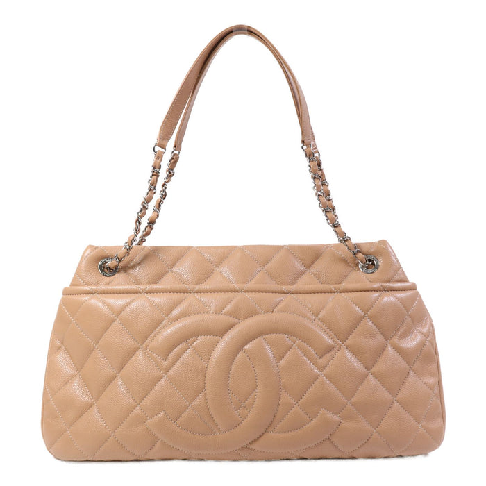 Chanel Caviar Quilted CC Timeless Soft Tote Nude