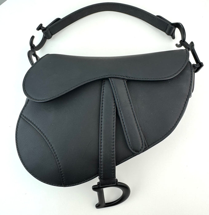 Dior Ultra Matte Mini Saddle Black Ultramatte CalfskinBag