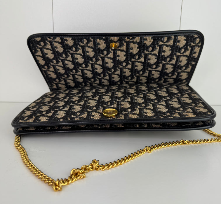 Dior Montaigne Flap Bag in Oblique Jacquard Canvas