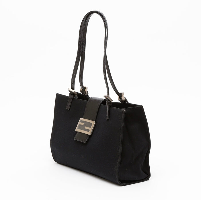 Fendi Leather-Trimmed Neoprene Shoulder