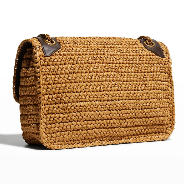 Saint Laurent Raffia Medium Niki Chain Bag