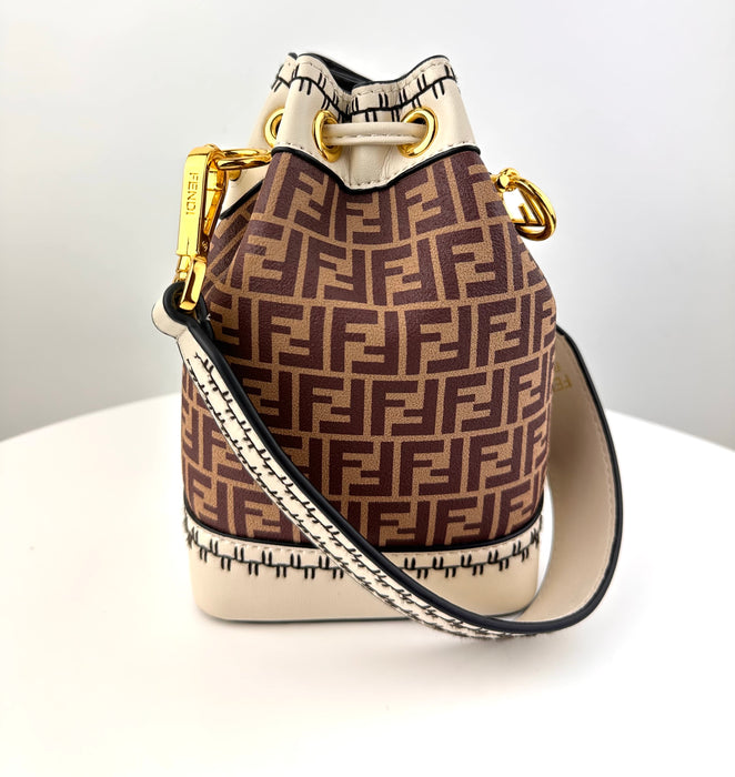 Fendi  Mon Tresor bucket bag in suede with FF logo