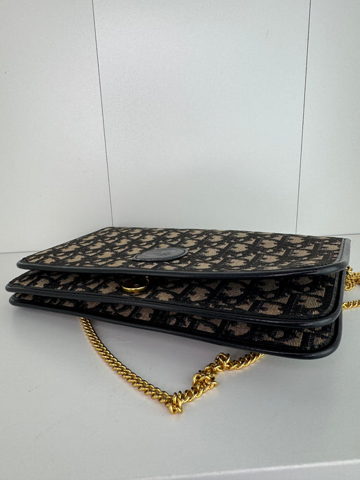 Dior Montaigne Flap Bag in Oblique Jacquard Canvas