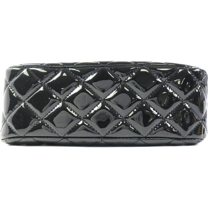 Chanel Black Quilted Patent Leather Coco De Toi Heart Square  Flap Bag
