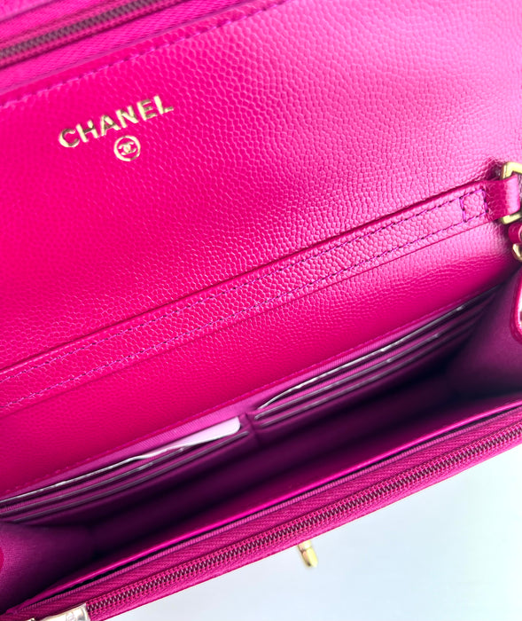 Chanel Chain bag Dark Pink with Gold hardware