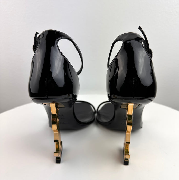 Saint Laurent Opyum YSL logo heel sandals