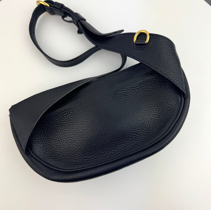 Prada Black Vitello Daino Leather Belt Bag