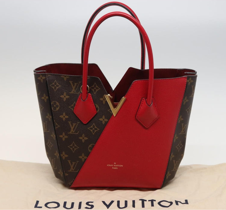 Louis Vuitton Calfskin Monogram Kimono Tote  Pm Cherry