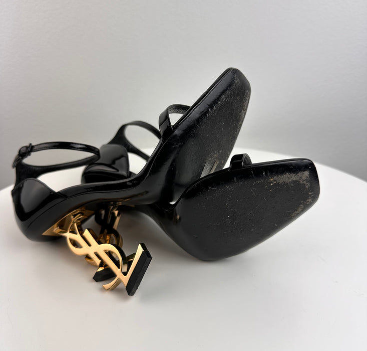 Saint Laurent Opyum YSL logo heel sandals