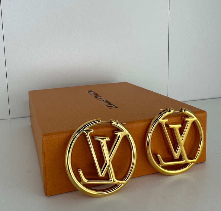 Louis Vuitton Louise Hoop Earrings in Gold