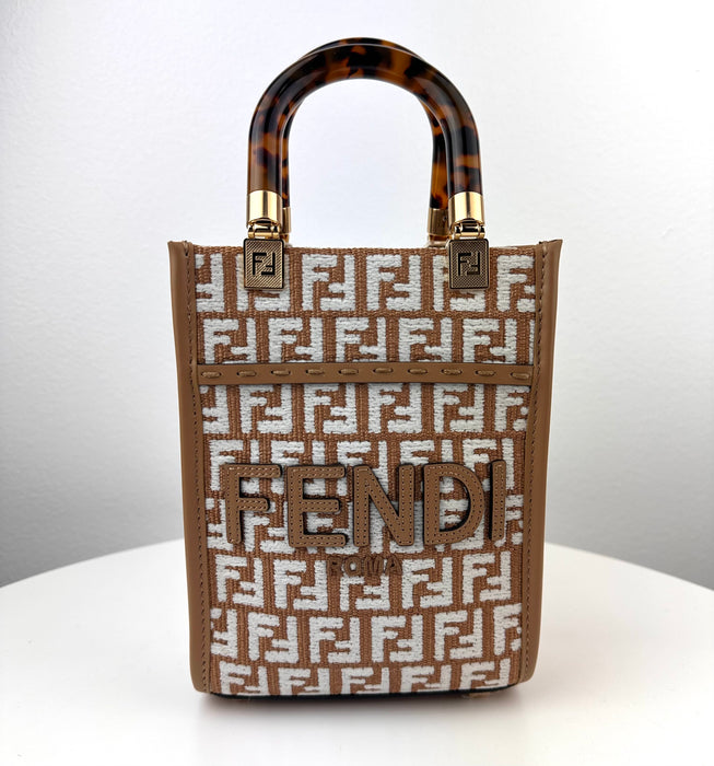 Fendi Mini Sunshine Shopper Raffia bag