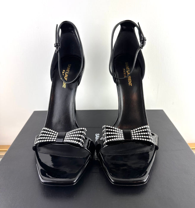 Saint Laurent Vernice Chiffon Lucido Heels