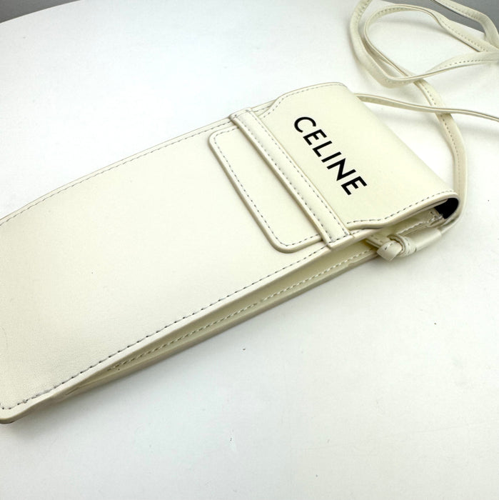 Celine Pouch With flap White