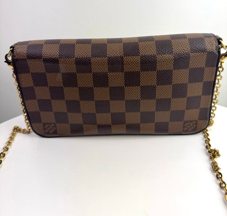 Louis Vuitton Damier Ebene Pochette Felicie Brown
