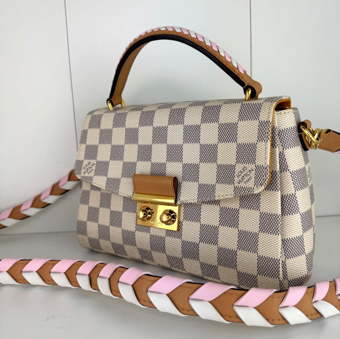 Louis Vuitton Damier Azur Braided Croisette Rose