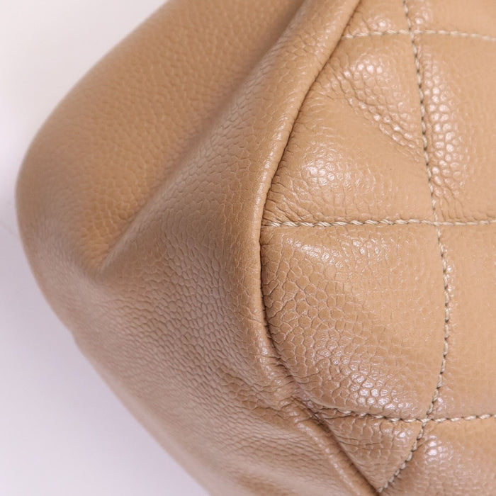 Chanel Caviar Quilted CC Timeless Soft Tote Nude