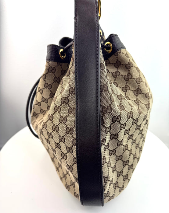 Gucci Interlocking Drawstring hobo bag