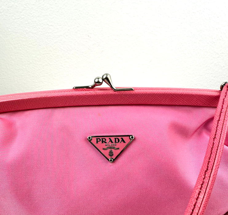 Prada Tessuto & Saffiano Mini Frame Bag