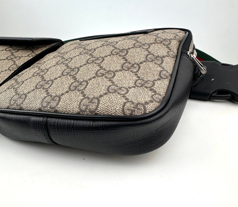 Gucci GG Supreme Double Web Belt Bag